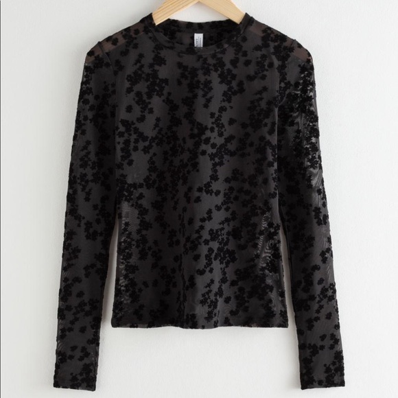 & Other Stories Floral Jacquard Top - Picture 1 of 4